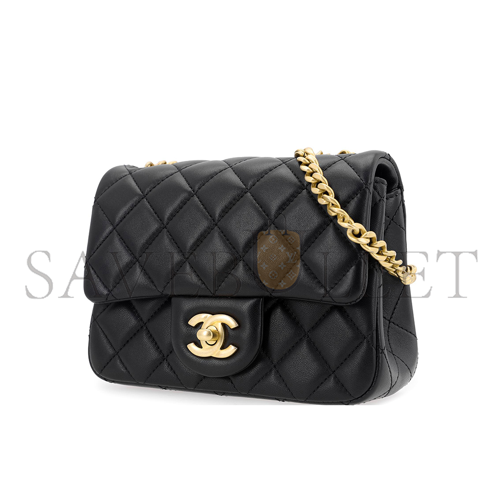 CHANEL MASTER CAMELLIA ADJUSTABLE BUCKLE CHAIN FLAP BAG AS1786 (18*13*7cm)